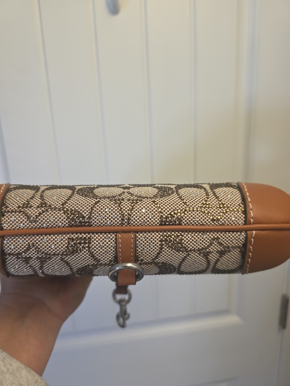 Coach Hamptons Hobo Bag In Crystal Signature Jacquard NWOT - Picture 8 of 16